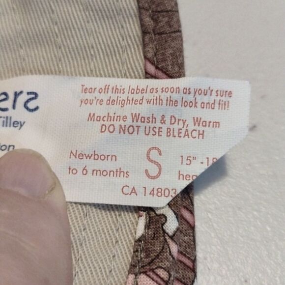 NWOT Kids Toppers by Tilley Endurable Reversible Bucket Hat 0 - 6 months 0311 - Picture 9 of 9